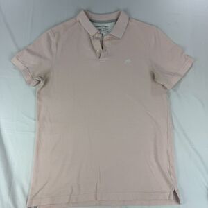 Banana Republic Pique Dress Polo Pink Men Medium Standard Fit Short Sleeve